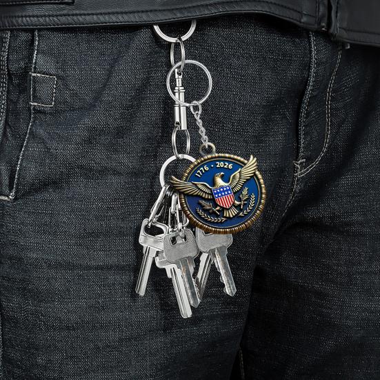 Świętuj 250 lat Amerykańskiej Dumy Brelok w kształcie sowy Flaga USA