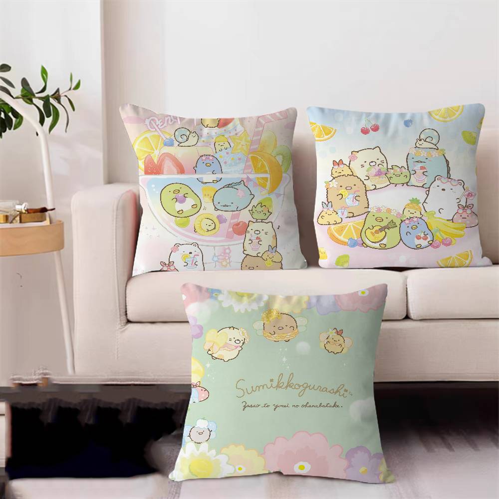 Sumikko Gurashi Cushion Cover Pillowcase Upholstery Sofa Throw Pillow Home Decor Pillowcas