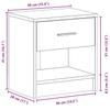 Nightstands 2 Pcs with Drawer Smoked Oak Finish 39 X 28 X 41 Cm