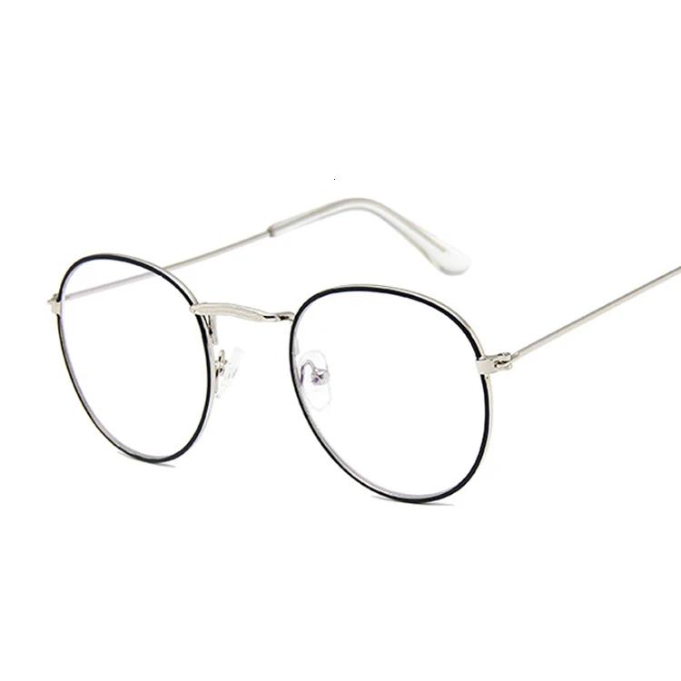 Vintage Round Glasses Clear Lens Fashion Gold Round Metal Frame Glasses Optical Men Women Eyeglass Frame Fake Glasses