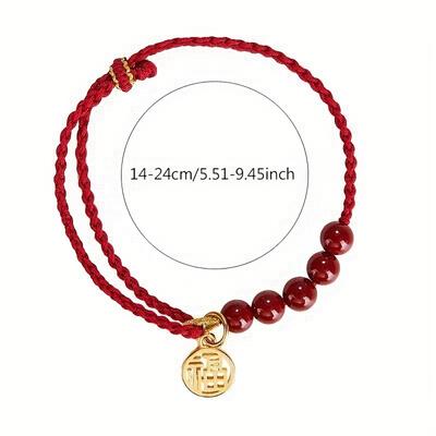 1pc Beads Bracelet For Women Men Amulet Braided Rope Good Luck Blessing Bracelet Red Rope Braided Charms Gifts  Handmade