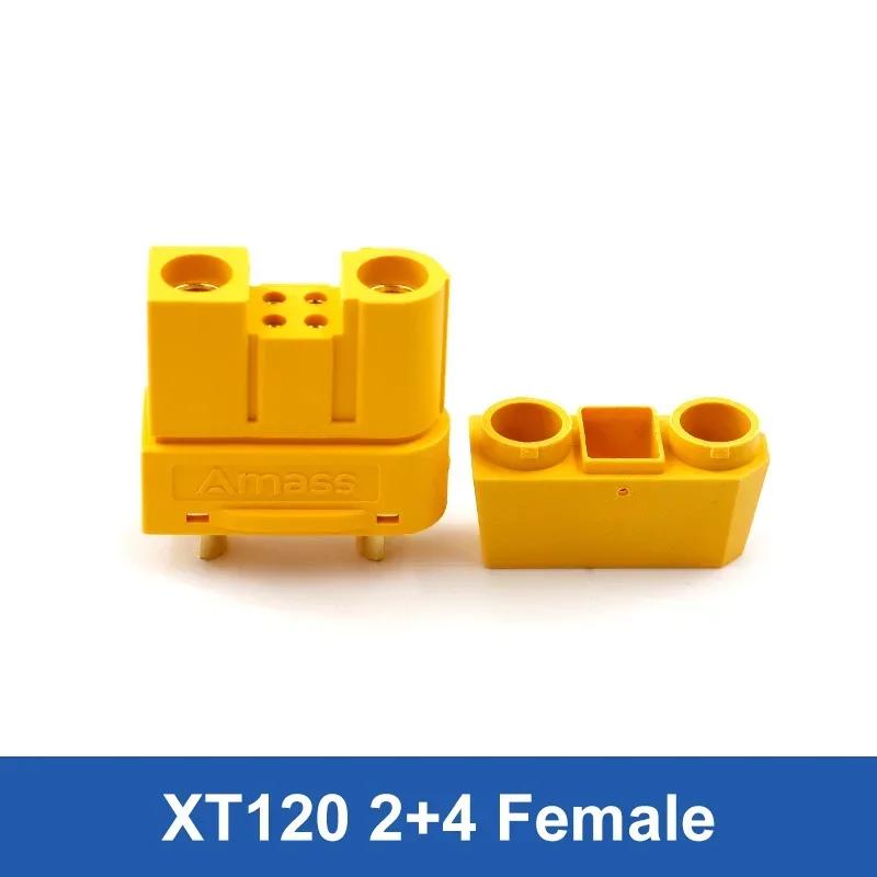 

XT120 Lithium Battery Charging Plug 2+6 60A High Current Male Female 2+4 with Signal Pin Model Aircraft Solder Wire Connector