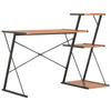 Day and Night - Day and Night Desk with Black and Brown Shelf 116x50x93 Cm