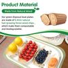 B97A-100 Set Wooden Disposable Food Trays Dessert Plates Boat Plates Food Boats Disposable Plates