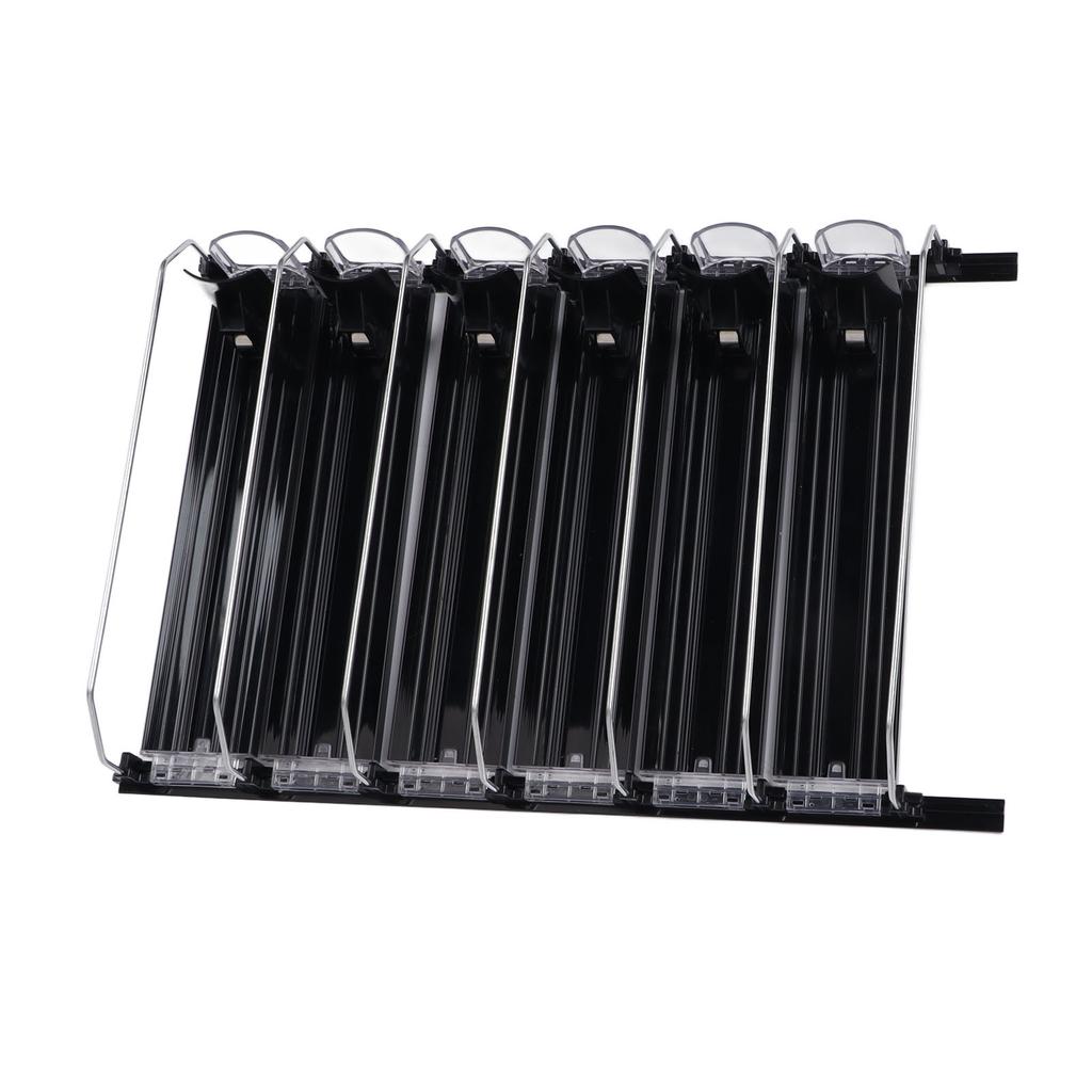 Automatic Drink Pusher Glide Width Adjustable Simple Operation Labor Space Saving Black Self Pushing Can Organizer for