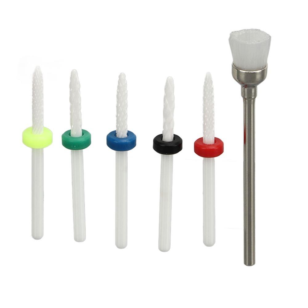 6pcs Applicable For Home & Salon Cuticle Remover Drill Bit