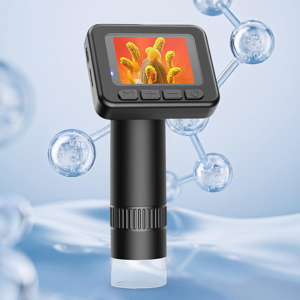 50-1000X Handheld HD Digital Microscope 2 Inch LCD Screen Digital Portable Microscope for Kids Gift Phone Repair Skin Detection