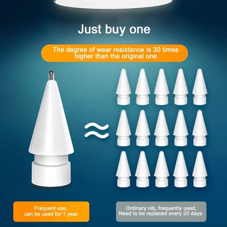 Vârf Metalic Lung M3 pentru Apple Pencil 1 / 2(alb)