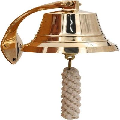 Brass Solid Bell Wall Mount, Brass Marine Clock Ship Bell