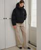 Maloupe 6313 Crop Hooded Down Jumper (Black)