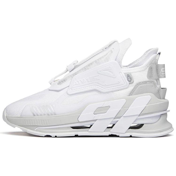 Anta At91 Fabric Synthetic Leather Shock Absorbing Non-Slip Low-Top Running Shoes Women Sneakers Anta-White 122148851-1 35.5