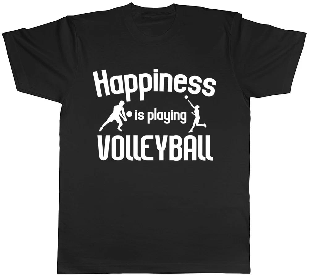 Happiness is Playing Volleyball Mens Ladies Womens T-Shirt XXXXL