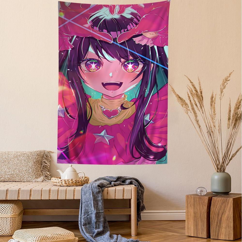 2025 Hot Sell Anime O-Oshi No Ko Hoshino Ai Hanging Bohemian Tapestry Hanging Tarot Hippie Wall Rugs Dorm Japanese Tapestry