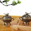 Elephant Lucky Incense Burner Metal Lotus Incense Burner Bowl Incense Holder with Handle Yoga Meditation Home Decor AncientStyle