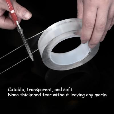 Super Strong Double-Sided Nano Tape-Clear Removable,PET Adhesive -Heavy Duty, Extra Strong Adhesive Tape for Home and Office Use