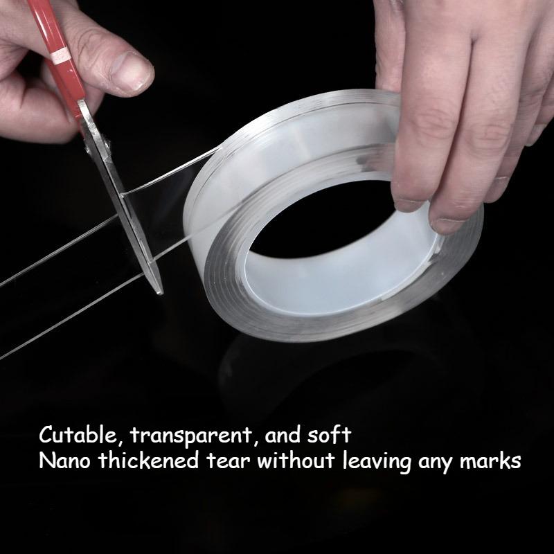 Super Strong Double-Sided Nano Tape-Clear Removable,PET Adhesive -Heavy Duty, Extra Strong Adhesive Tape for Home and Office Use
