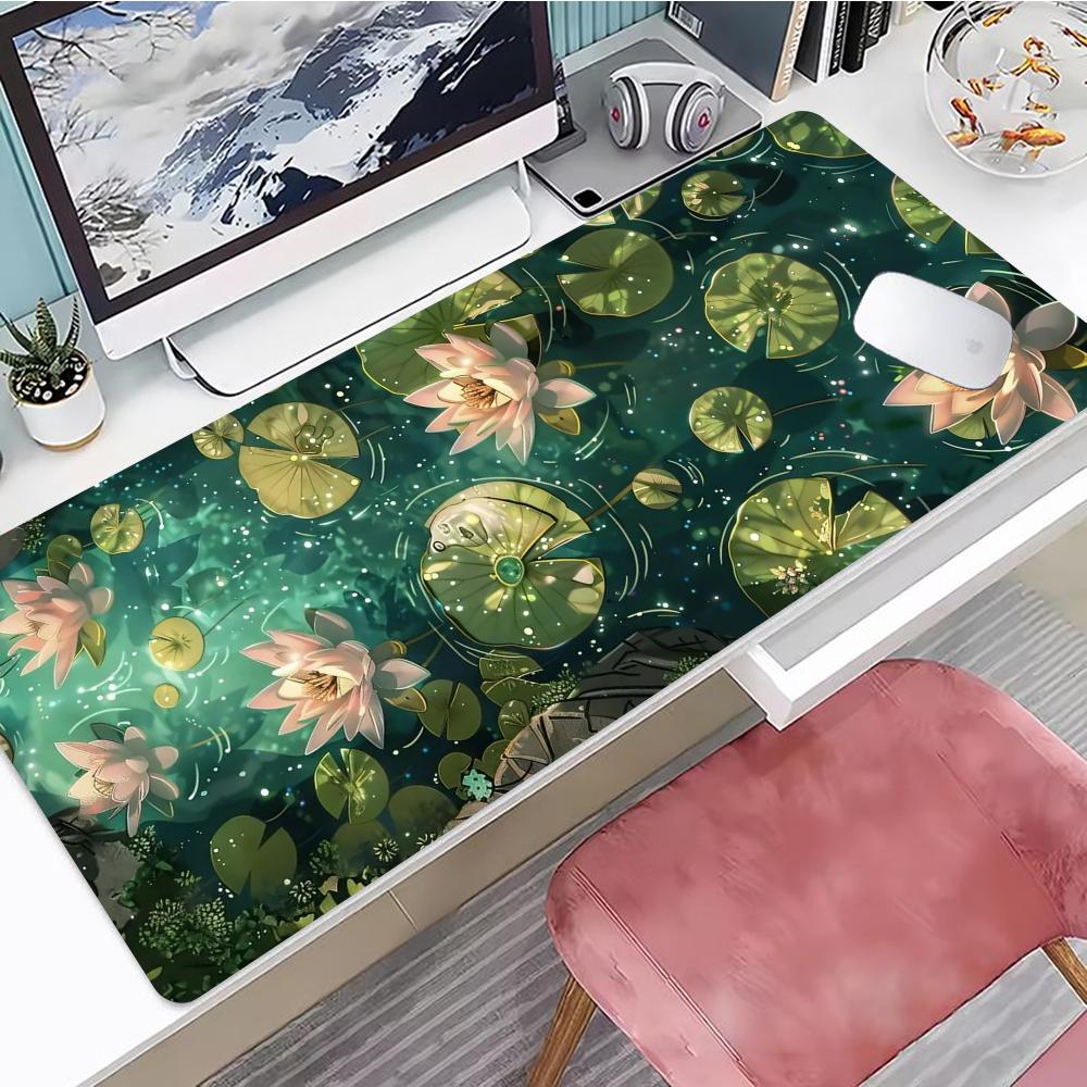Pond lotus leaf Mouse mini PC Pad Large keyboard MousePad Gaming Rubber phone playmat Lock Desk Mat Computer Gamers work HYBXXC