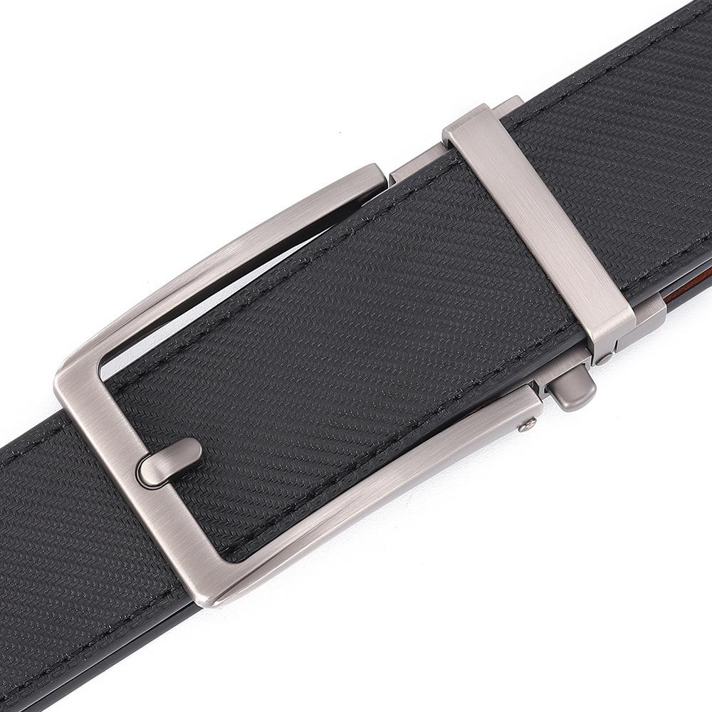 Men's Genuine Leather Belt with Automatic Buckle - High-End Fashion Casual Waistband