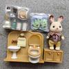 Non-Toxic Original Forest Animal Family 1:12 Dollhouse Furniture Mini Rabbit Bear Dog Cat Pets Dolls Figure Toy Dolls Kids Gifts