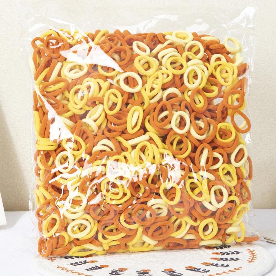 

100 шт. Разноцветные базовые нейлоновые эластичные резинки для волос для девочек, для хвостиков, резинки-скранчи, детские базовые аксессуары для волос 100 Pieces