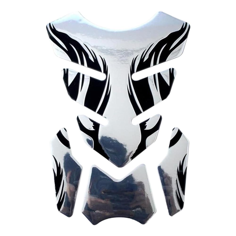 Motorcycle Tankpad Sticker Fishbone 3D Tank Pad Stickers Oil Gas Protector Cover Decoration Flame Motorcycle Accessories