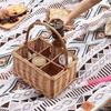 Wicker Picnics Basket Light weight Fashion Basket Travel Camping Basket for Dining and Wine Storage