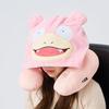 Pokemon Hooded Neck Pink Pokemon Trunk Travel Accessories Pillow, Slowpoke, Belt, One-Touch