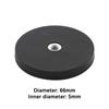 66mm Diameter Rubber Coated Magnetic Base Suction Cup With M5 M6 M8 M10 External Threads For LED Lights Photography Equipment