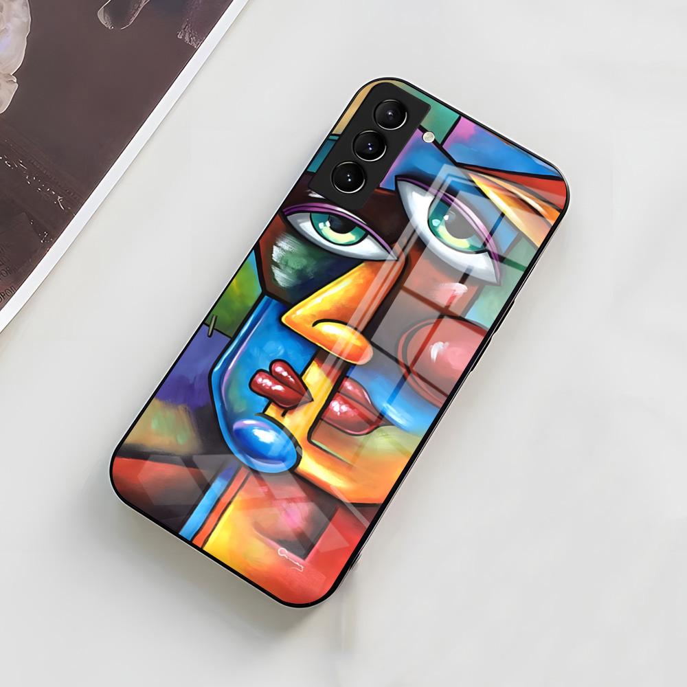 Picasso Abstract Art Phone Case For Samsung A56 A36 A26 A16 A15 A25 A35 A55 A14 A34 A24 A54 Glass Case Samsung A55