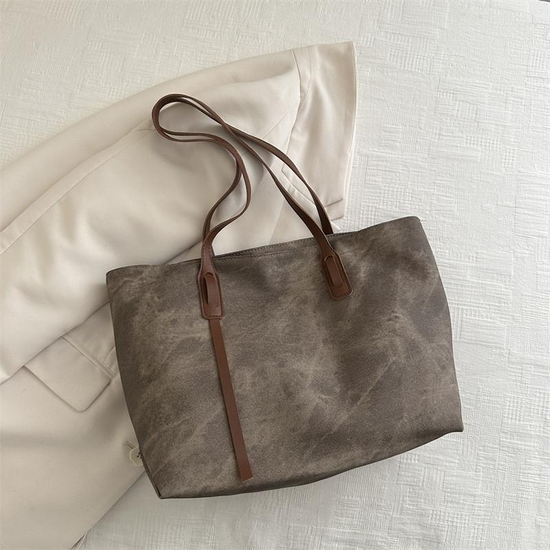 2024 Spring New Trendy Retro Handbag Street Fashion Canvas Tote Bag