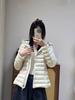 Yuyan autumn and winter new white duck down jacket women's short hooded light and thin small slim jacket