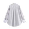 Fashion Style 2024 Autumn New Women's Clothing All-Matching Striped Loose Poplin Long Sleeves Lapel Shirt 8473418