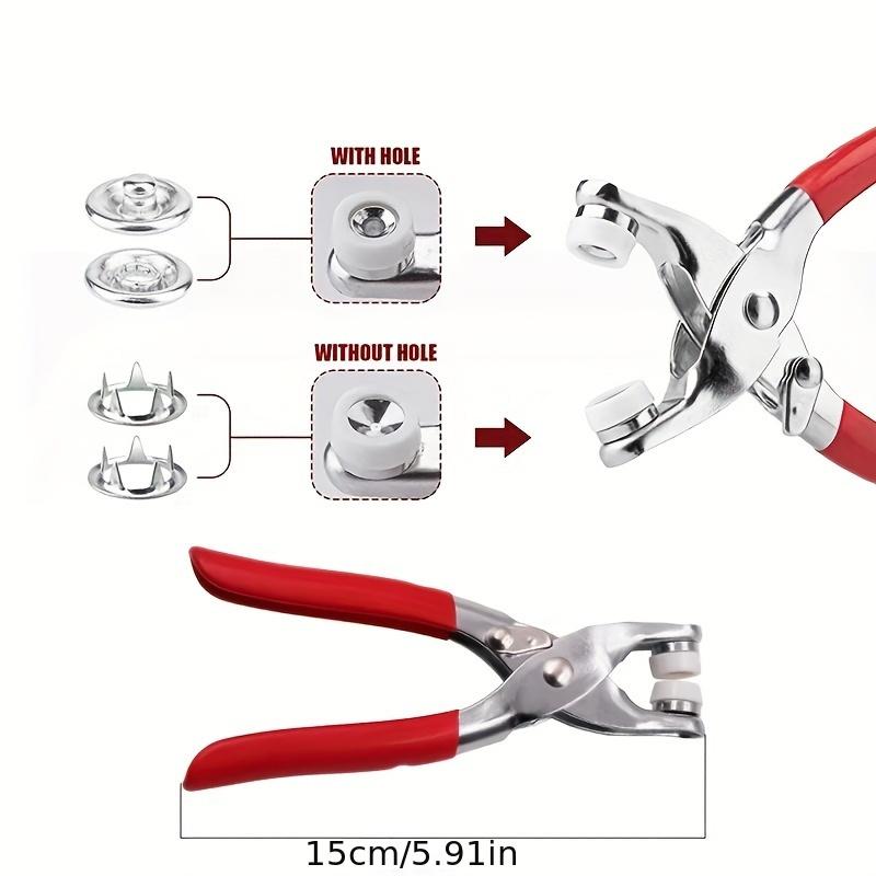200pcs Metal Sewing Buttons And 1pc Snap Fastener Pliers Set - Easy DIY Clothes Buckle Installation