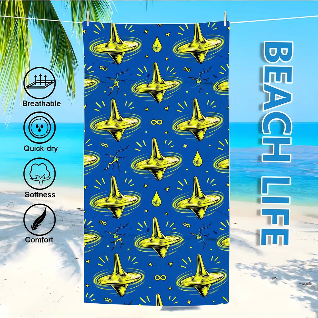 Microfiber Beach Towel Exquisite Prints Thin Quick Dry Absorbent Extra Large Towel For Beach Swimming Camping Yoga Bath Sports