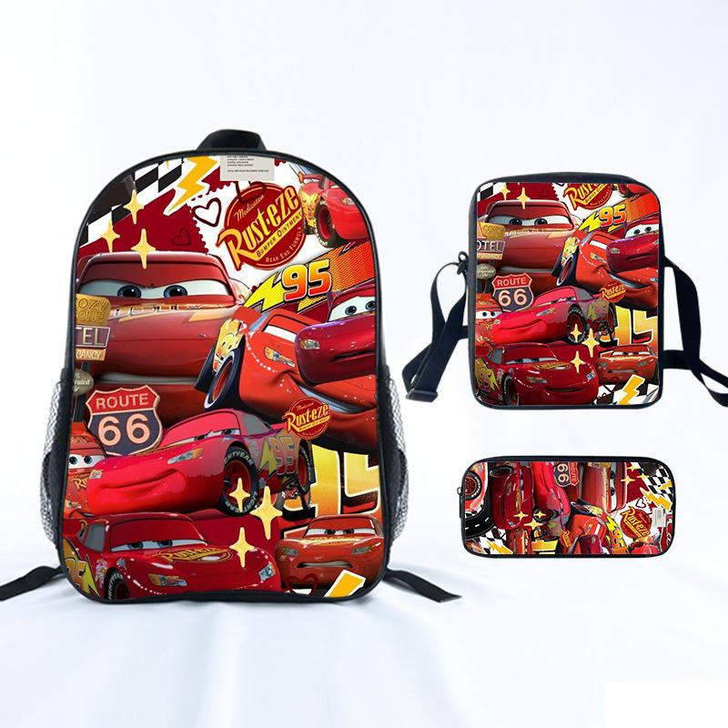 Lightning Mcqueen Grundschultasche Jungen Leichter Kinderrucksack Freizeitrucksack Umhängetasche Federmäppchen