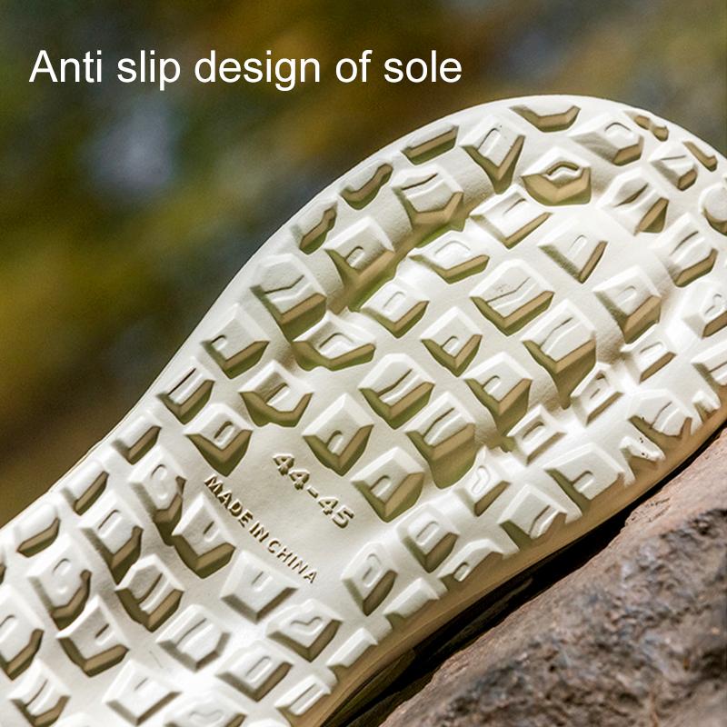 1pair Men Breathable Non Slip Slippers Thick-Soled Soft Sandals Fashion Comfortable Slides Beach Shoes Wading Clogs
