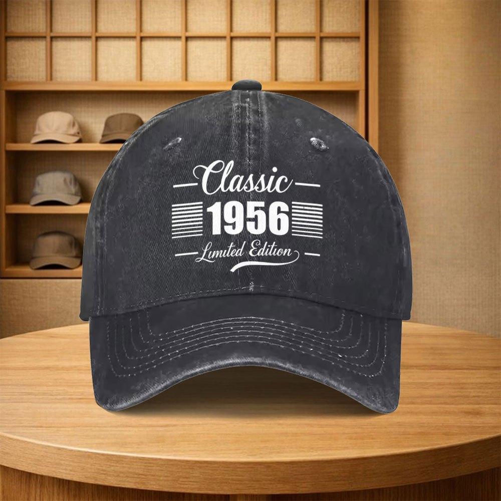 1956 Retro Baseball Cap Adjustable Unisex Cotton Cap Multicolor Options