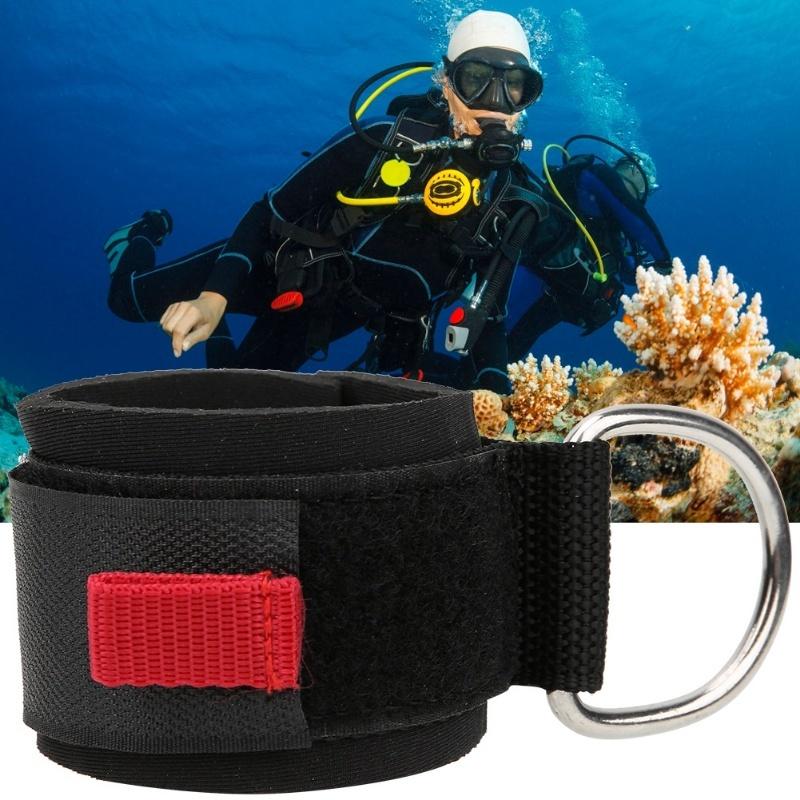 Universal Diving Wrist Strap Hand Lanyard Hanging Rope With Clip D Shape Ring Equipment