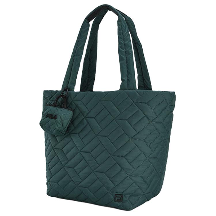 Fila Fitness Sports Casual Zipper Tote Bag Shopping Handbag Large Women tote bags Mountain-Wall-Green A13W441162FKK