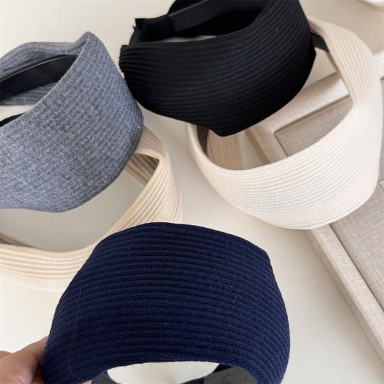 Haarreif Hohe Elastizität Schwamm Innen Weicher Stoff Kein Druck Ultra Breit Verdickt Stirnband Schädel Lifting Haar Accessoire