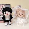 Romantic White Doll Wedding & Evening Gown, 20cm Cotton Gauze Dress for Dolls