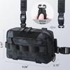 Outdoor Chest Bag for Men, Water-Resistant Fishing Chest Pack, Tactical Vest for Running, Cycling, Hiking, Lightweight Chest Pack Rig for Sports