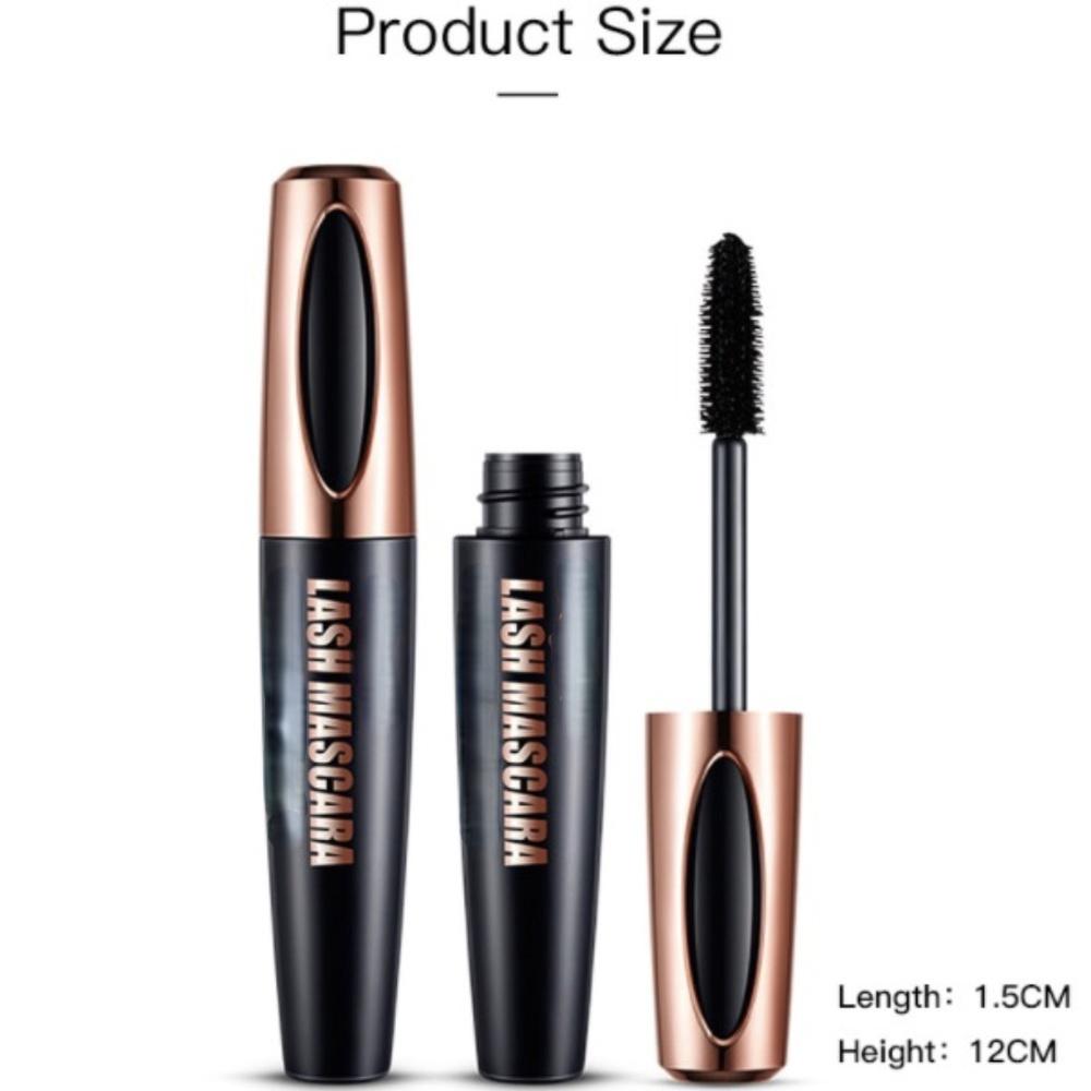 Black Mascara Lengthens Eyelashes Waterproof Long-lasting 4D Silk Fiber Mascara Lash Extension Cosmetics