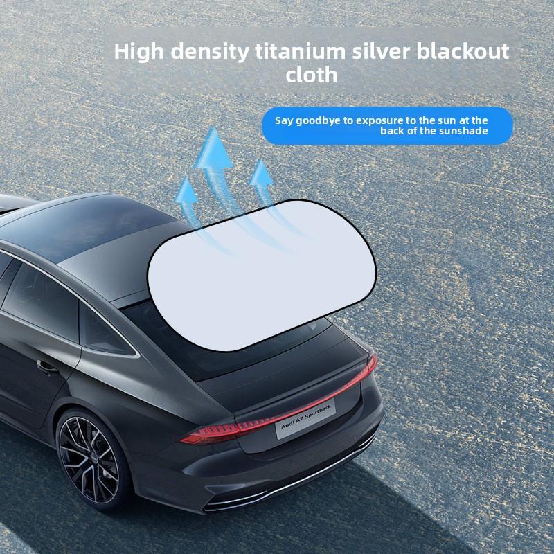 Auto Sonnenschutz UV-Schutz Faltbarer Auto Heckscheiben Sonnenschutz Universelle Auto Fensterblende mit Saugnäpfen