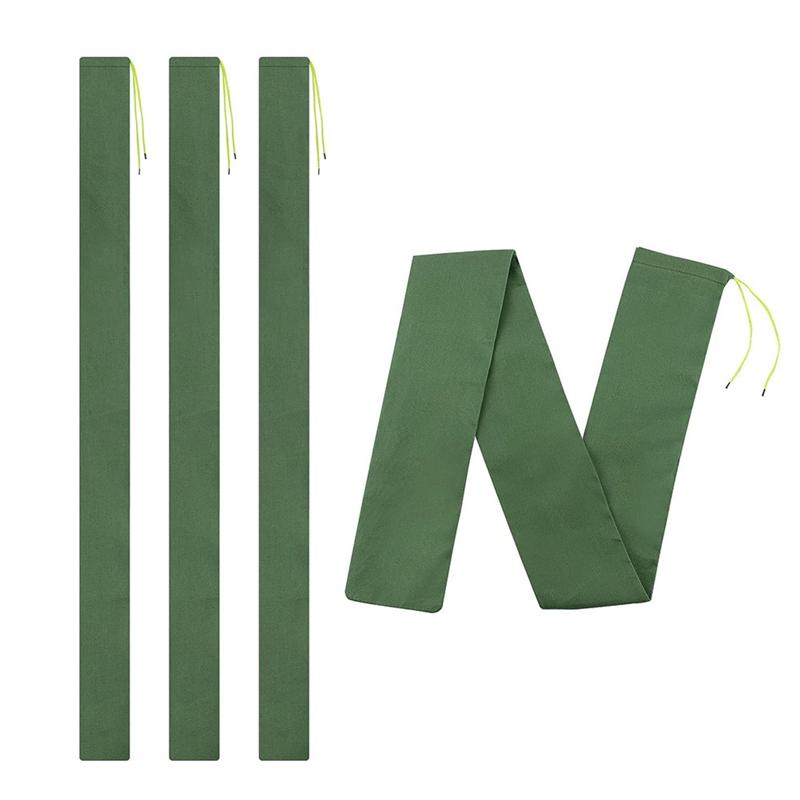 

Long Sand Bags 4 Pcs 6 X 6 - Thickened Canvas Sandbag Tubes For Flooding Protection With Elastic Band Included зелений