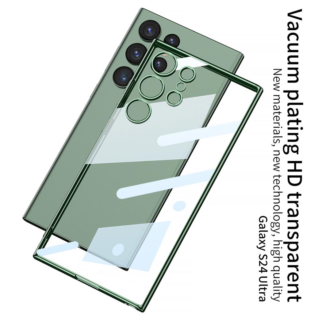 Coque de téléphone portable transparente en TPU Samsung S24 S23U Samsung S24ultra Coque de protection électroplaquée Phantom anti-chute