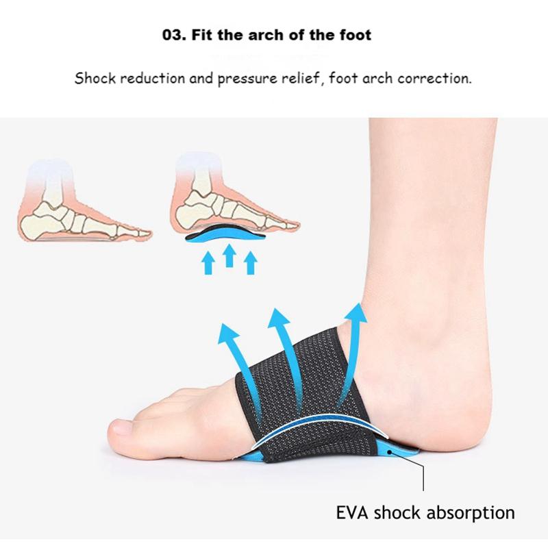 1Pair EVA Flat Feet Arch Support Orthopedic Insoles Pads for Shoes Men Women Foot Valgus Sports Insoles Shoe Inserts Half Pad