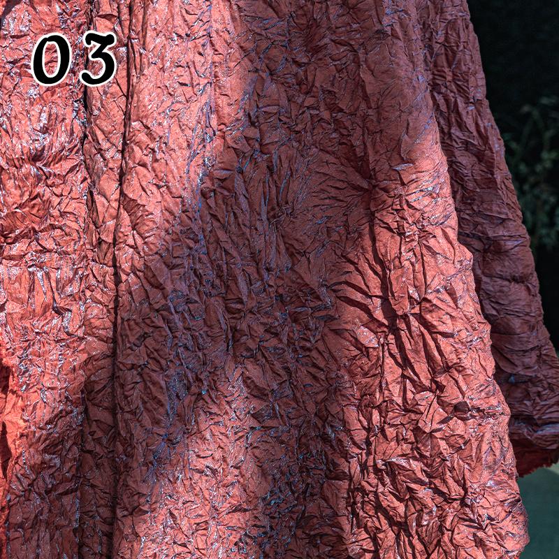 50x117cm Gradient GlassTexture Pleated Fabric Creative Modeling Reconstruction Designer Fabric For Diy Sewing Dress Pants Hanfu