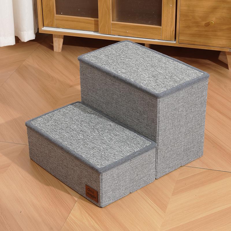 

Складная многоступенчатая лестница для домашних животных (кошек и собак) с местом для хранения