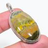 Bumblebee Jasper Gemstone 925 Sterling Silver Jewelry Pendant 2.01" GK-2807